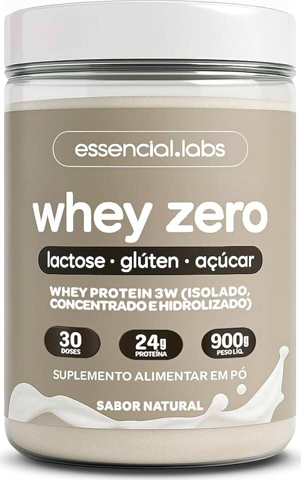 Whey Zero Lactose Sem Sabor 900g - Fórmula Exclusiva Com Proteína Isolada, Concentrada E Hidrolisada - 24g De Proteína Por Dose