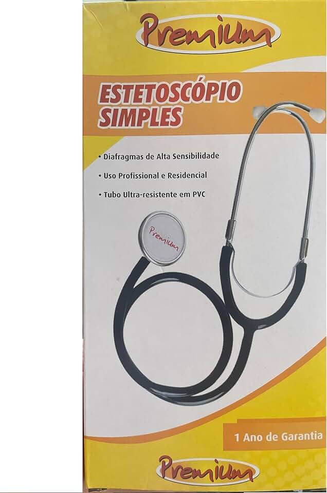 Estetoscopio Simples Básico para Uso Doméstico e Estudantes - Tubo em PVC - Accumed