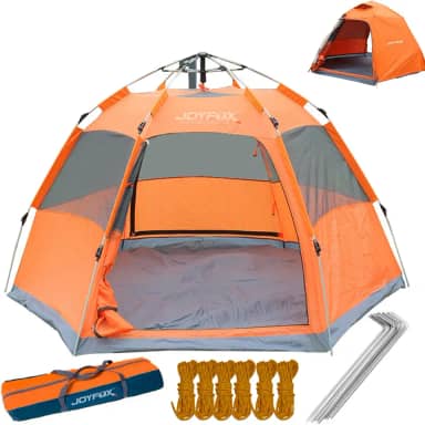 Joyfox Tenda hexagonal extragrande, iglu de acampamento, tenda automática para 5 a 8 pessoas, 280 x 280 x 155 cm