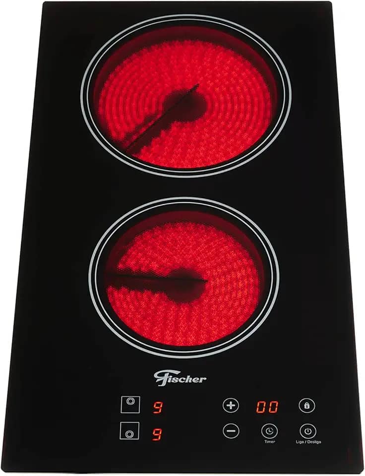 FISCHER COOKTOP ELÉTRICO TOUCH 2 BOCAS MESA VITROCERÂMICA PRETO 220V - 30004-73474