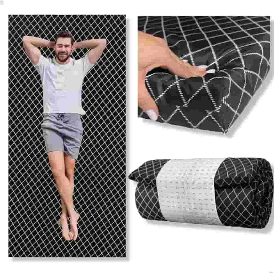 Colchonete de Camping Dobrável Solteiro espuma D28 190x88x6cm resisteente leve e muito confortavel barraca acampamento viagem visita