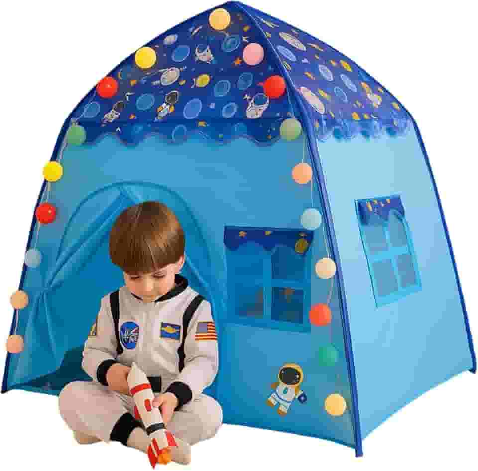 Barraca Infantil Azul Colorido Linda Toca Barraca Para Meninos E Meninas, Presente Para Meninos E Meninas, Brinquedoteca Para Casa Ao Ar Livre.