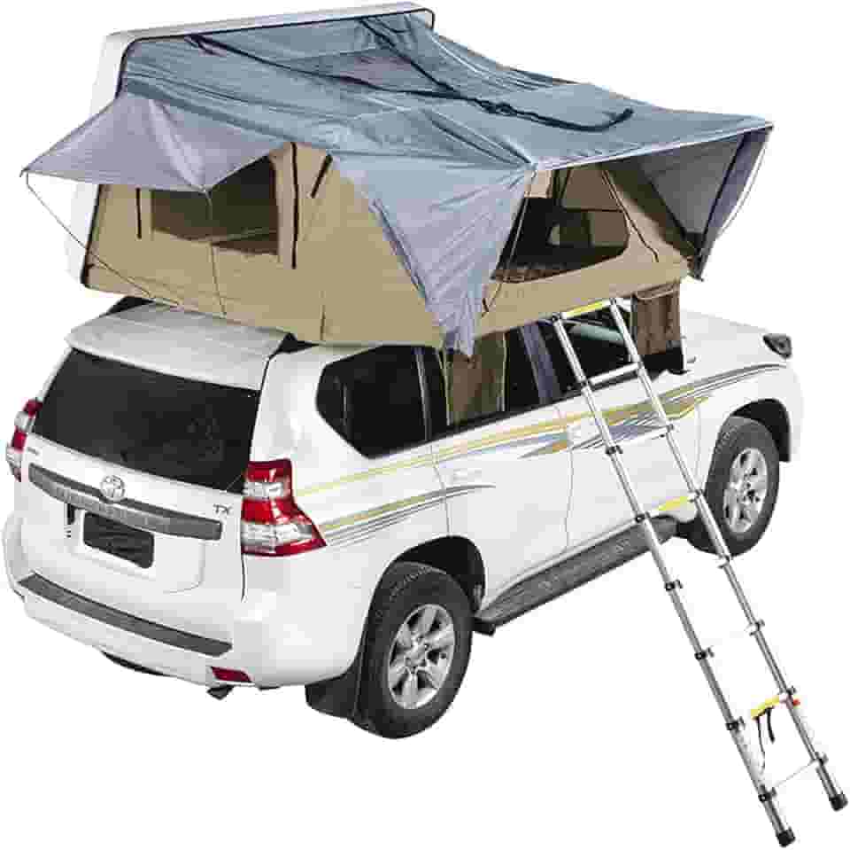 Barraca de acampamento ao ar livre, 4 grandes espaços, barraca de teto de carro, barraca para esportes ao ar livre, barraca rígida para 3 a 4 pessoas (D)