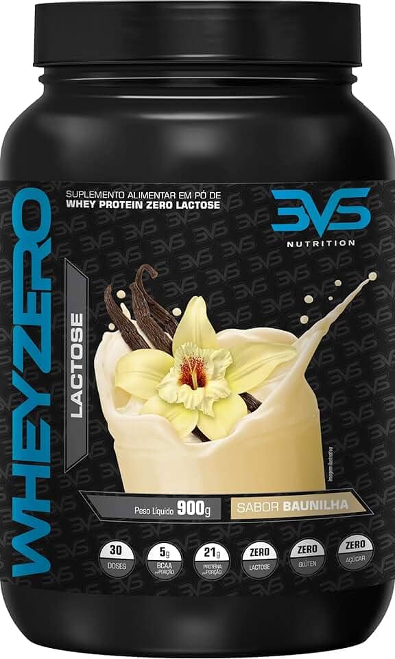 3VS Nutrition Whey 900g Zero Lactose Sabor Baunilha