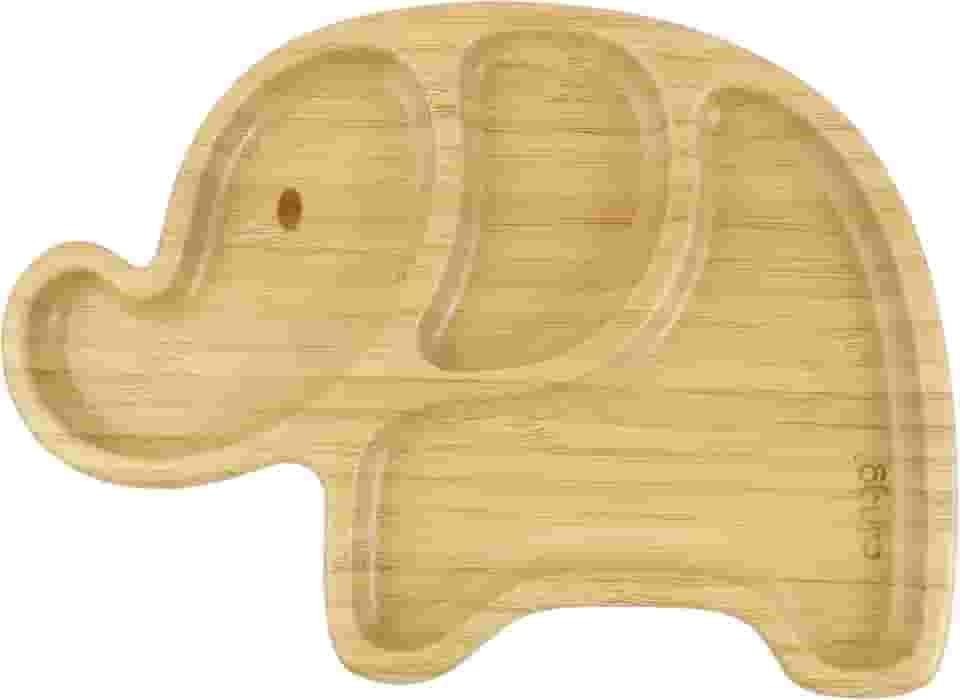 Clingo Prato De Bambu Elefante Com Ventosa, Modelo: 3045