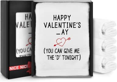 Terulltase Presentes de Dia dos Namorados para ele, presentes de aniversário para ele namorado, marido, ideias de presentes, toalhas de banho românticas (Dia dos Namorados engraçados)