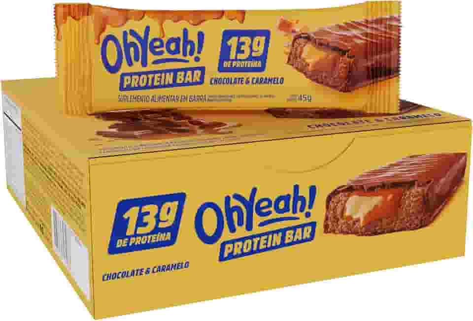 3VS Nutrition Barra de Proteína 45g Oh Yeah Sabor Chocolate & Caramelo - Caixa C/ 12