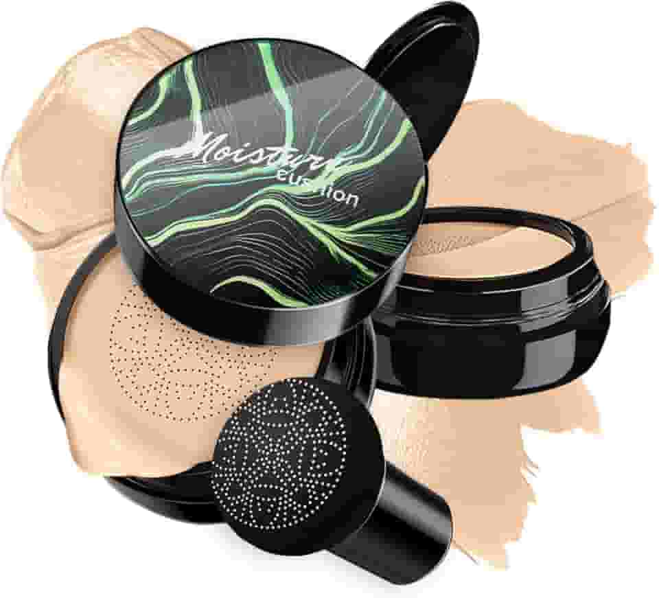 Cogumelo Head Air Cushion BB Cream CC Cream Base líquida hidratante, corretivo - Base de maquiagem duradoura para tom de pele uniforme (#02 Natural)