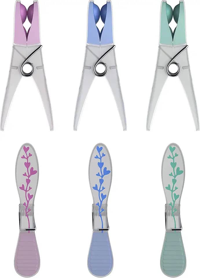 Prendedor de roupa Leaf Emborrachado, 10 Peças, Multicor, Flash Limp