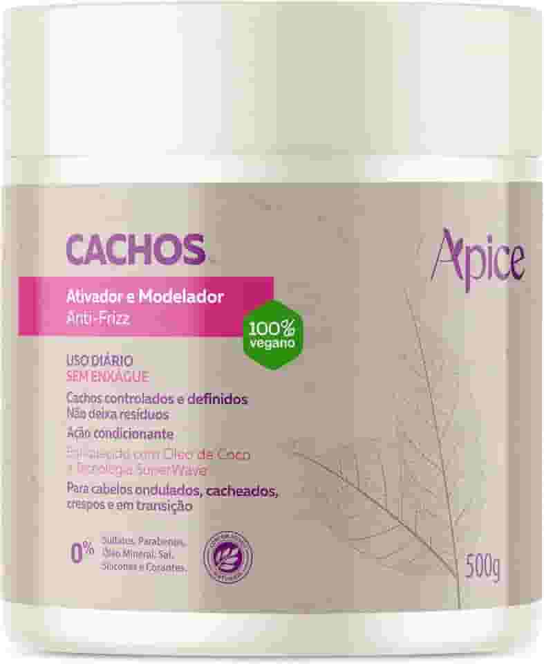 Ápice Ativador e Modelador de Cachos | Hidratação, Definição e Controle de Frizz para Cabelos Cacheados e Crespos | 500g