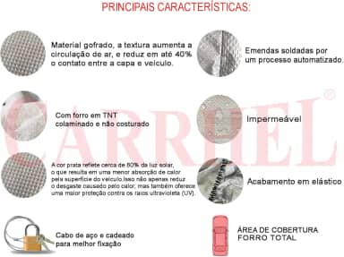 Capa para moto forro total com cadeado impermeavel proteção UV G