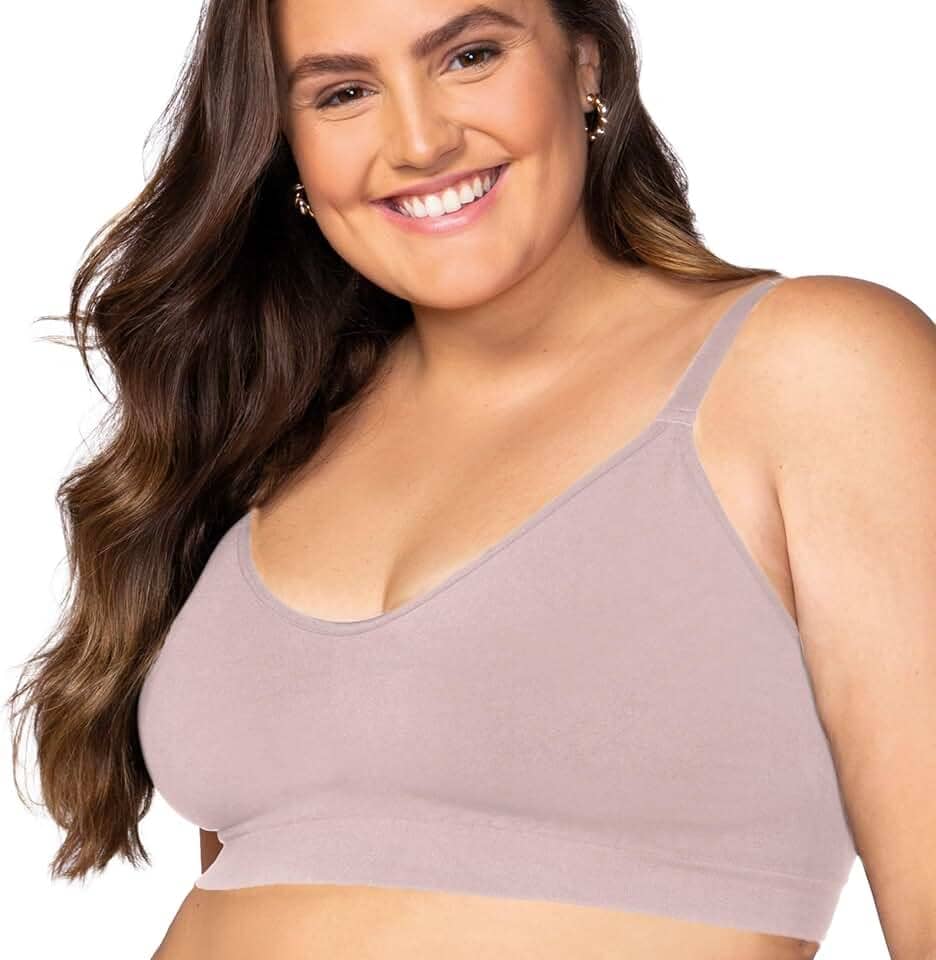 Sutiã Plus Size Reforçado Sem Costura Alto Suporte, Nude, XXG