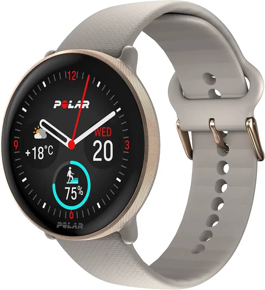 Polar Ignite 3 Bege - Relógio de Condicionamento e bem-estar com GPS, Análise do Sono, Tela AMOLED, Monitor de Atividade 24 horas, FC, Exercícios Personalizados e Orientação por voz em tempo real