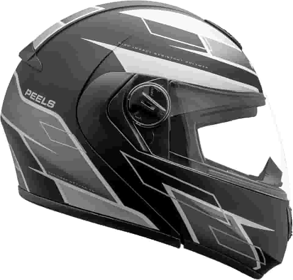 Capacete Articulado Robocop Peels U-RB2 Podium Preto Oculos