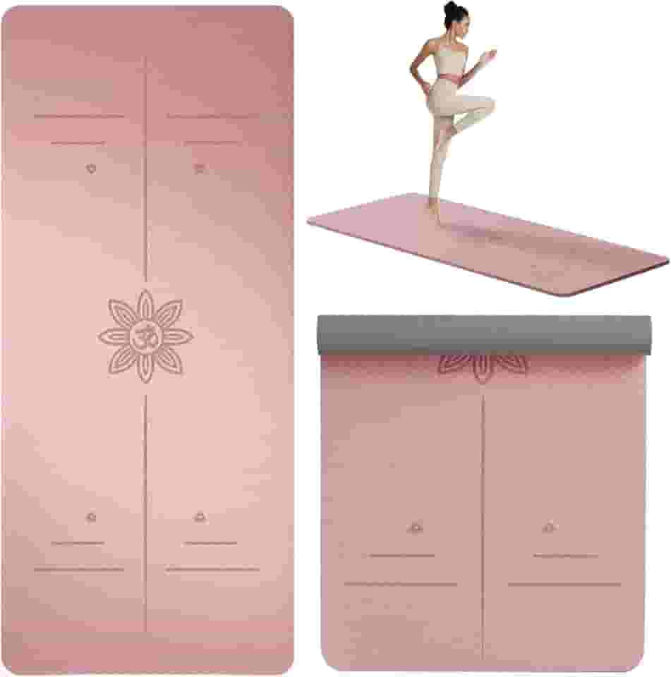 Tapete de Yoga, Tapete de Exercício Extra Grosso de Alta Densidade, Yoga Mat Ant rasgo com Alça para Transporte, atrás Antiderrapante, Adequado para Vários Exercícios de Yoga