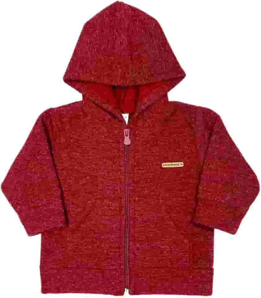 Jaqueta Casaco Boucle Peluciada Com Capuz E Zíper Bebê Infantil
