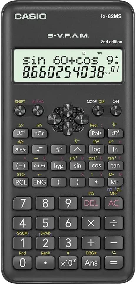 Calculadora Científica FX-82MS-2-S4-DH 240 Funções Preta Casio