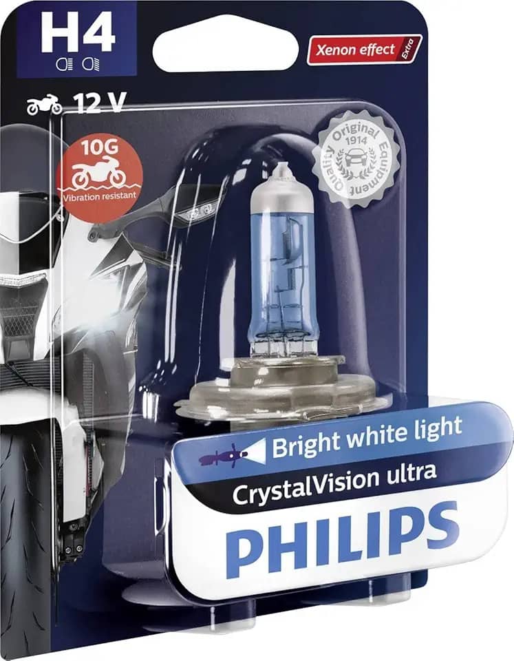 Lampada Farol Philips H4 60/55W Cristalvision Ultra