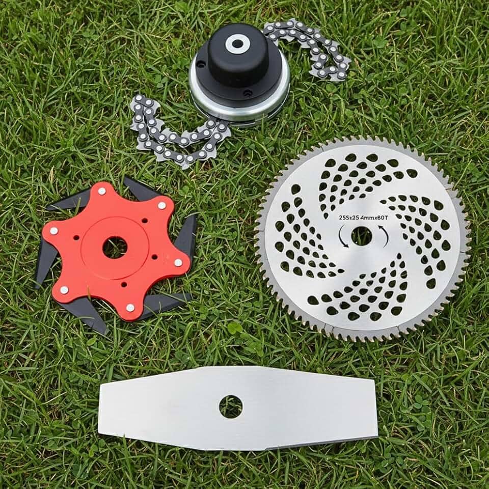 Kit Laminas 4 Em 1 Para Roçadeiras Stihl 80 Dentes - Facão - 6 Pontas e Trimmer