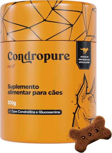 Condropure Suplemento Saboroso para Cães com Condroitina e Glucosamina | Fórmula Avançada para Articulações, 300g - PETVI