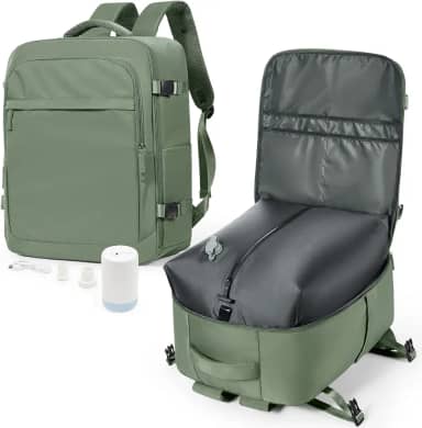 Mochila de viagem a vácuo com sistema elétrico de vácuo para armazenamento e compressão, A2 - verde escuro - com bomba elétrica, 45*36*20CM, Mochilas de viagem a vácuo