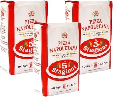 Farinha de trigo 00 Italiana Le 5 Stagioni - Napoletana Pack c/ 3