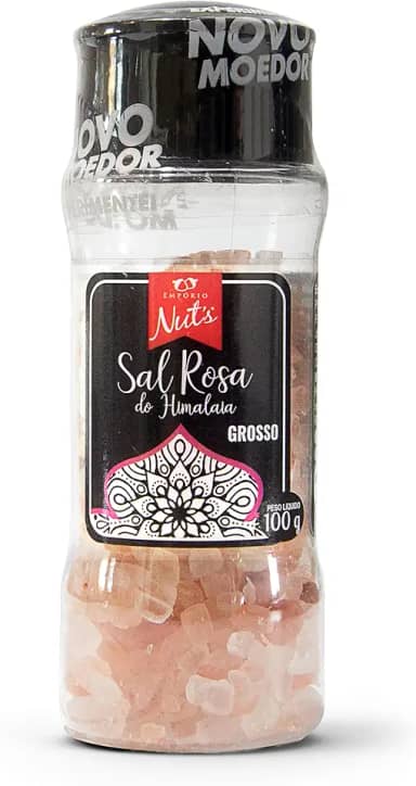 Sal Rosa do Himalaia 100g no Moedor - Empório Nut's