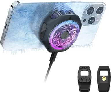 Black Shark Cooler Magnético Para Celular 4Pro, Ventilador De Resfriamento Rgb Portátil, Radiador Com Alça Removível, Controle Temperatura Inteligente Controlado Por Aplicativo Iphone Magsafe Series