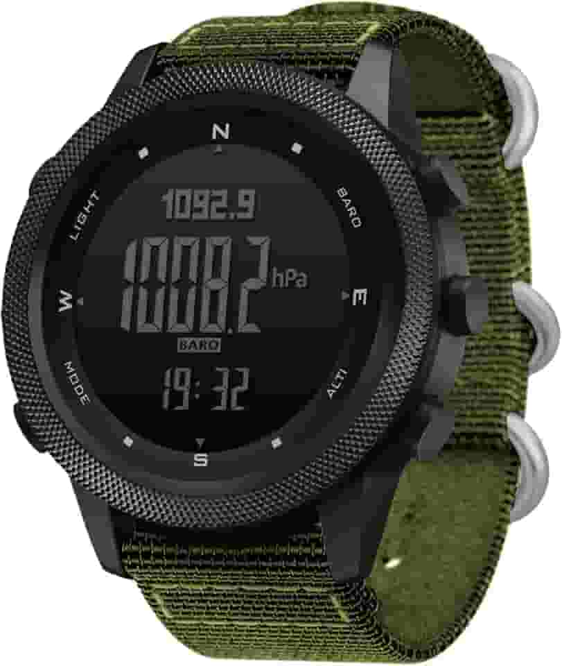 APACHE-46 Relógios esportivos digitais para homens, relógios militares com bússola, rastreador de passos, de temperatura, esportivo, tático, de sobrevivência