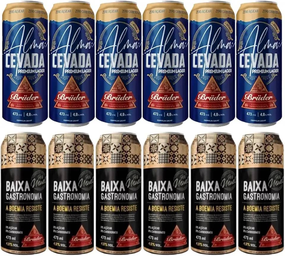 12x Cerveja Artesanal Zero Açucar Lata 473ml Low Carb
