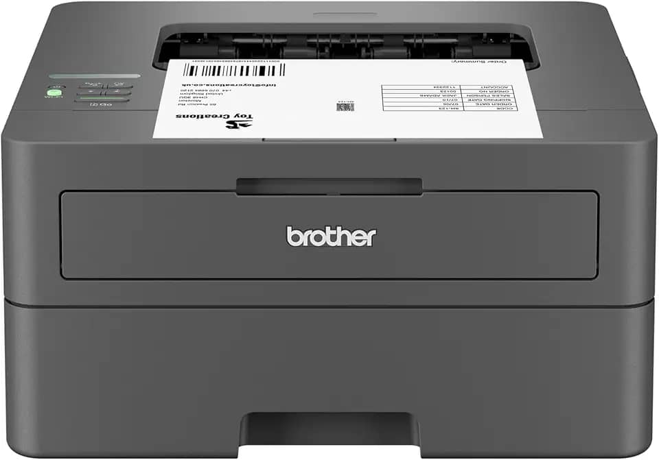 Brother Impressora a laser monocromática compacta sem fio HL-L2405W com impressão móvel, saída em preto e branco | inclui avaliação de assinatura de atualização (1), pronto para reabastecimento do