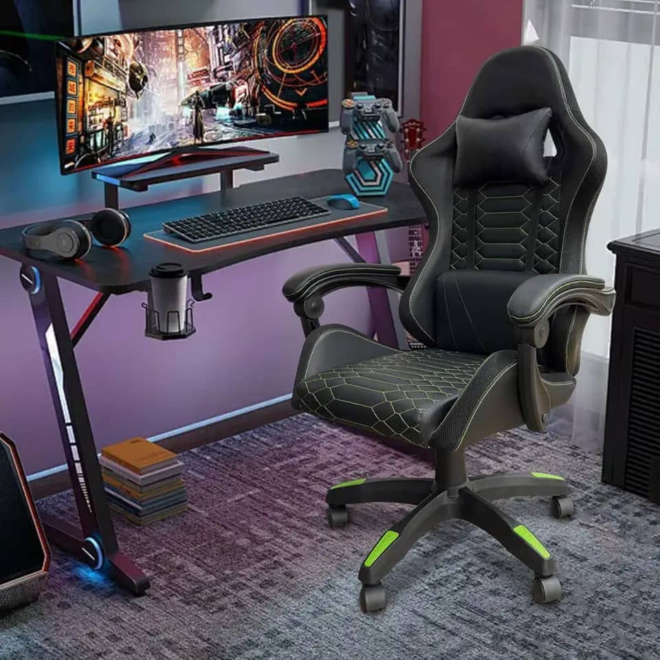 Cadeira Gamer Ergonômica 200KG com Reclinação 90°-150° e Apoio 4D - Conforto e Durabilidade