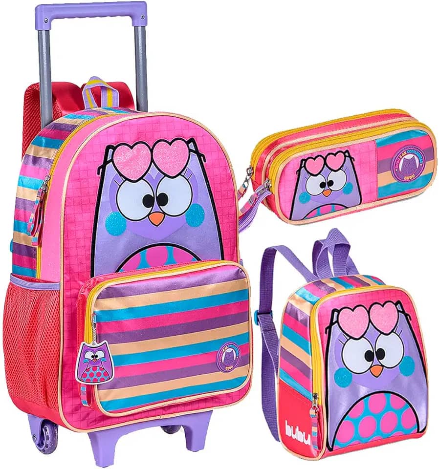 Kit Mochila Infantil Bubu Youtube Lancheira Estojo Grande