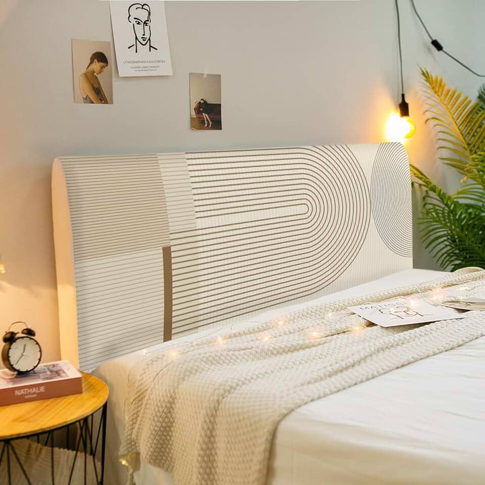 Capa para cabeceira de cama, linha de tecido grosso, cor sólida, à prova de poeira, protetor de cabeceira lavável antisujidade de 1 a 2,2 m para cama king size de casal solteiro