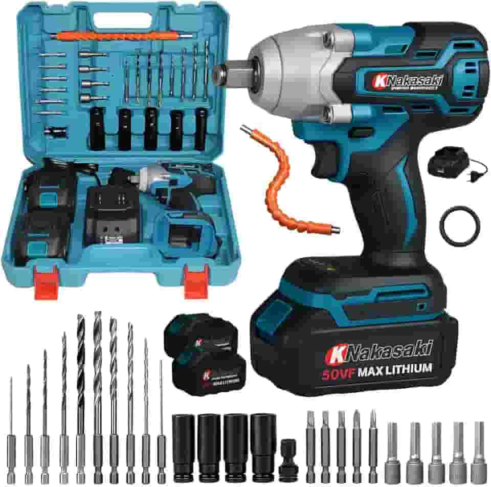 Chave De Impacto Parafusadeira Furadeira A Bateria Brushless Lítio 50V