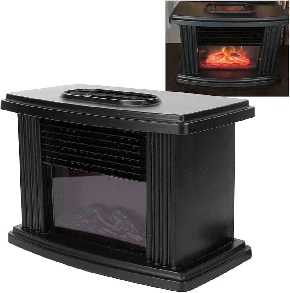 Aquecedor Elétrico De Lareira, Aquecedor De Espaço De Aquecimento Rápido, Fogão De Aquecimento Com Efeito De Chama, Aquecedor De Mesa Para Quarto Interno De Escritório