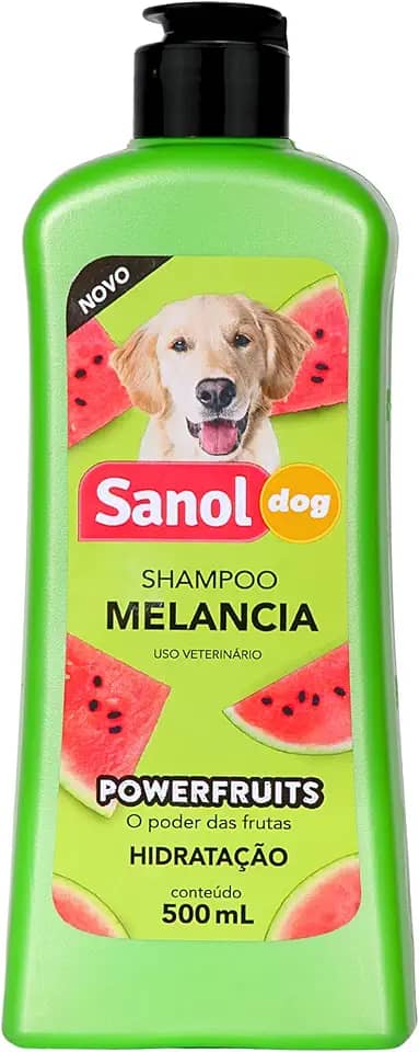 Sanol Dog, Shampoo de pelos para cães e gatos, Melancia, 500ml, Verde
