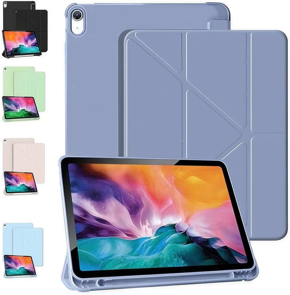 Capa para Ipad Silicone 7 8 9 Geração Case com Multi Funções 10.2 Suporte para Caneta Magnético (Preto)