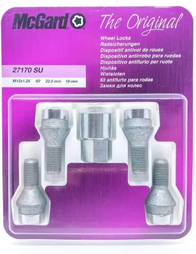 Trava Parafusos/Porcas Antifurto Para Rodas McGard Importado - Com Chave Segredo (FIAT - ARGO, DOBLO, MOBI, GRAND SIENA)
