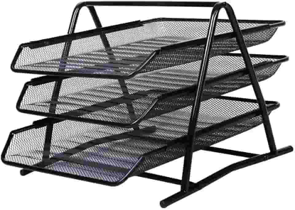 Caixa de Correspondência, Organizador de Mesa, Tripla, Metal, Gv Office, 9205