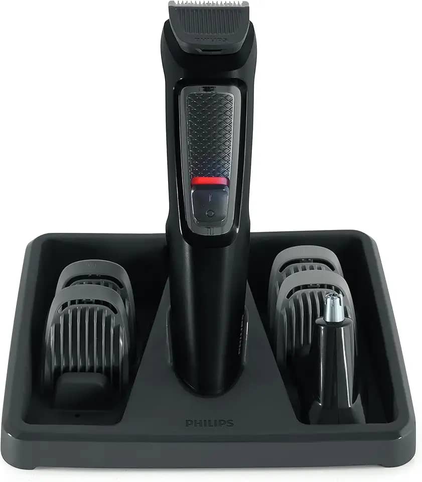 Aparador de Pelos 6 em 1 Philips Series 3000 MG3711/15 Multigroom Bivolt - máquina de barba com 6 Acessórios