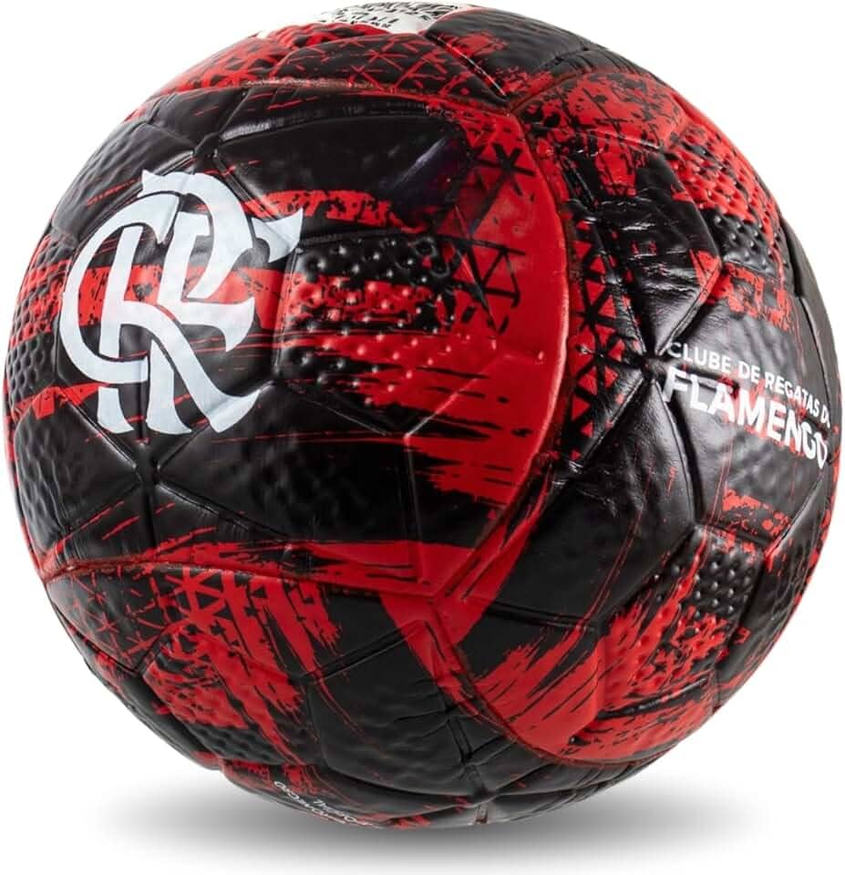 Mini Bola de Futebol Infantil Flamengo Produto Oficial Licenciado Original Resistente Leve Macia Impermeável Colada Campo Society Futsal Jogo Treino Menino Menina