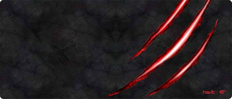 Havit Mouse Pad Grande Gamer MP860, 70 X 30 Cm, Tecido de Malha Fina, Base de Borracha Antiderrapante, Design com Bordas Costuradas, Útil para Cobrir Teclado, Mouse e Outros Objetos, Preto