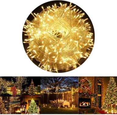 Cordão 10 metros de Comprimento 100 Leds 127v Luzinhas Arvore Natal Com Emendas Pode Ser Usada Exertna e Interna