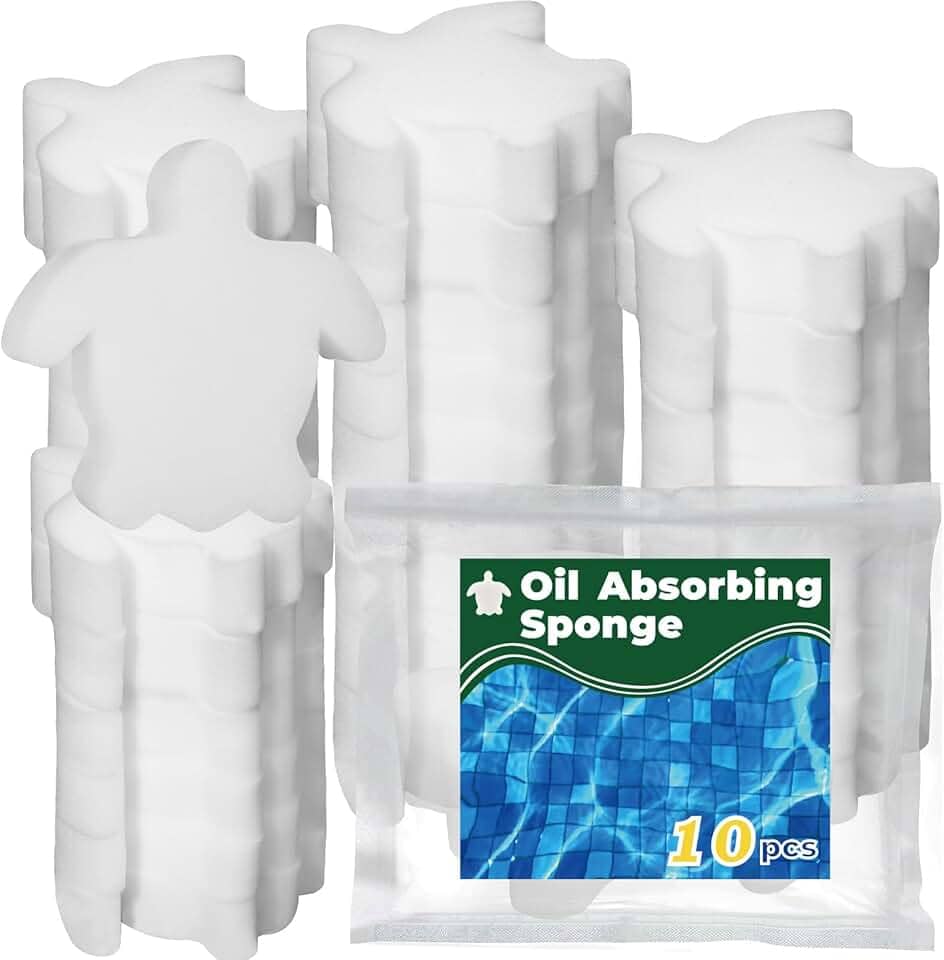 JMUQ Absorvedor de óleo de esponja de piscina, absorvente de espuma de piscina, filtro absorvente de espuma de hidromassagem, absorvente de óleo de tartaruga para piscinas e spas