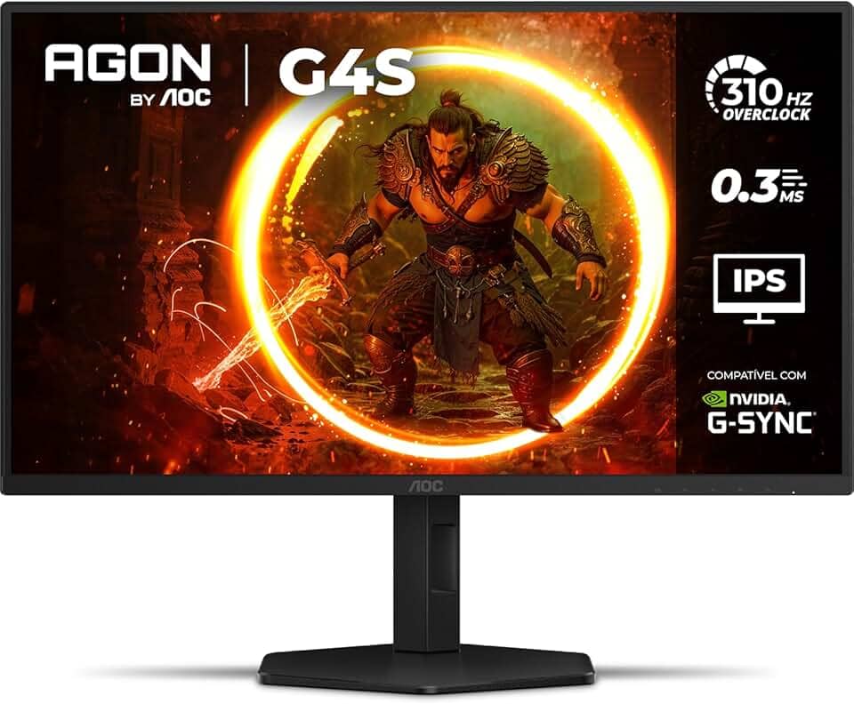 Monitor Gamer AOC AGON G4S 25" 310Hz 0.3ms HDR10 IPS Base Ajustável 25G4S/P