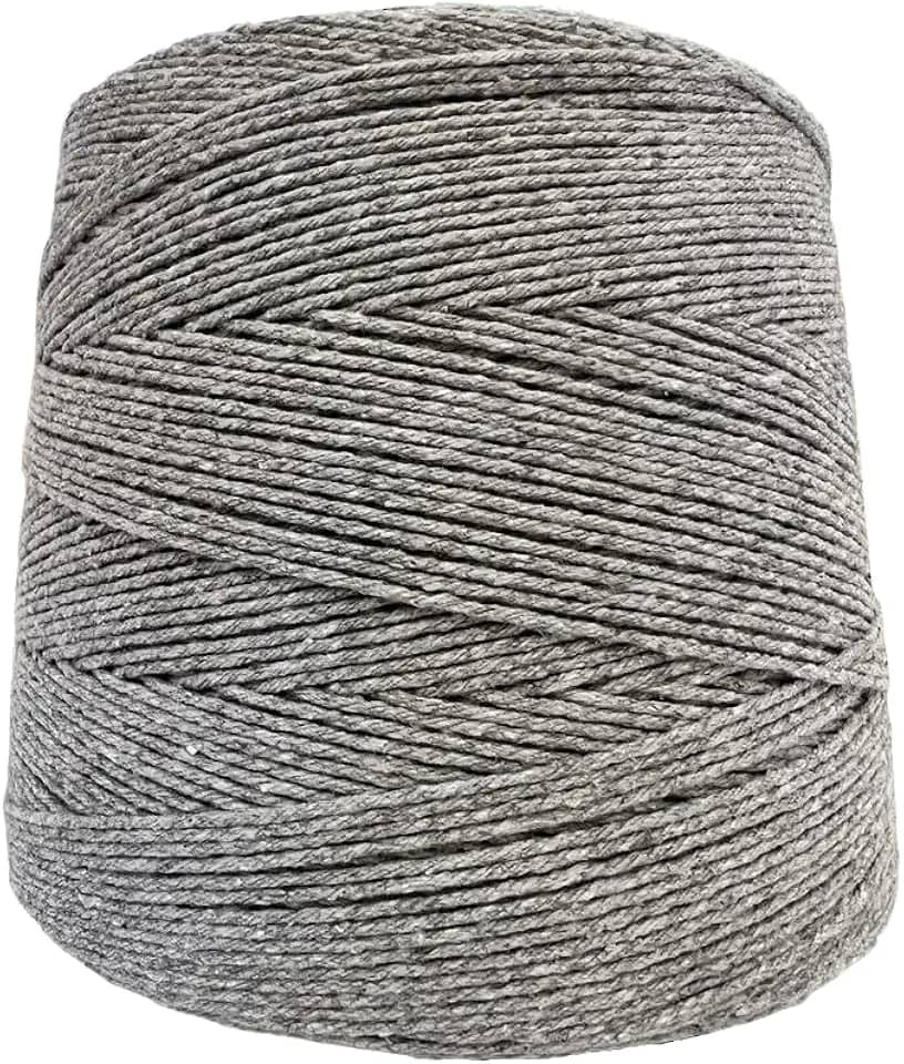 Barbante Eco Brasil 6 fios 1kg 980m Soberano cores a escolha (Cinza)