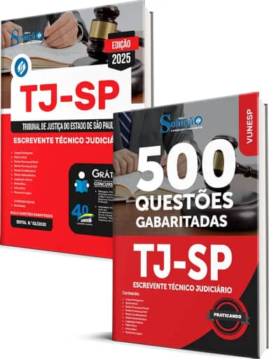 Combo TJ-SP - Escrevente Técnico Judiciário (Apostila + Caderno de Questões Gabaritadas)