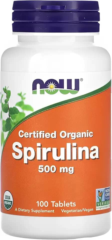 NOW Foods Spirulina Orgânica 500mg 100 Tablets Importado