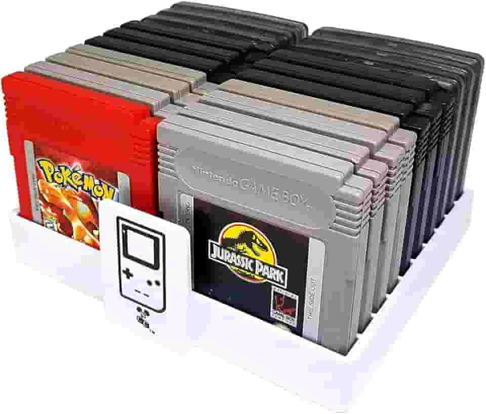 Organizador de videogame, capa contra poeira, suporte de cartucho, suporte de capa, Branco, Game Boy